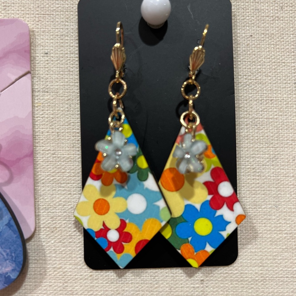 Colorful Floral Earrings